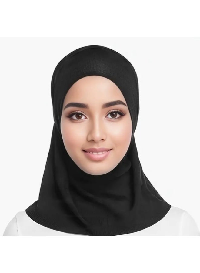راحمة كوليكشنز حجاب نسائي فوري - وشاح جاهز للارتداء من قطعة واحدة مخيطة مسبقًا، مصنوع من قماش خفيف الوزن للغاية يسمح بمرور الهواء، مظهر أنيق وعملي، مقاس متوسط، مقاس واحد يناسب الجميع - Image 1